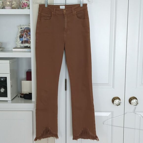 Johnathan Simkhai River Coffee Brown Denim 28 - Picture 3 of 12
